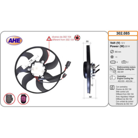 Ventilateur (refroidissement moteur) AHE