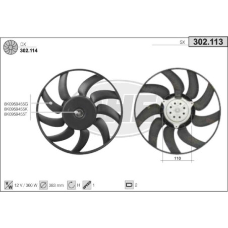 Ventilateur (refroidissement moteur) AHE