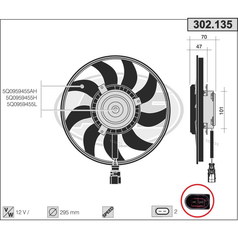 Ventilateur (refroidissement moteur) AHE