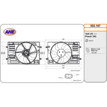 Ventilateur (refroidissement moteur) AHE