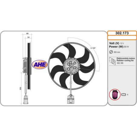 Ventilateur (refroidissement moteur) AHE