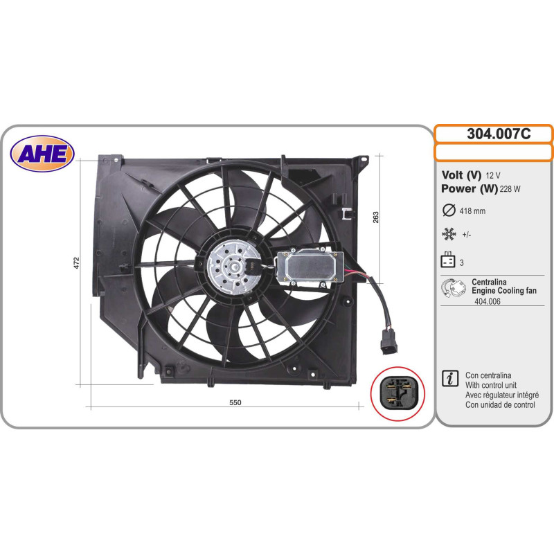 Ventilateur (refroidissement moteur) AHE