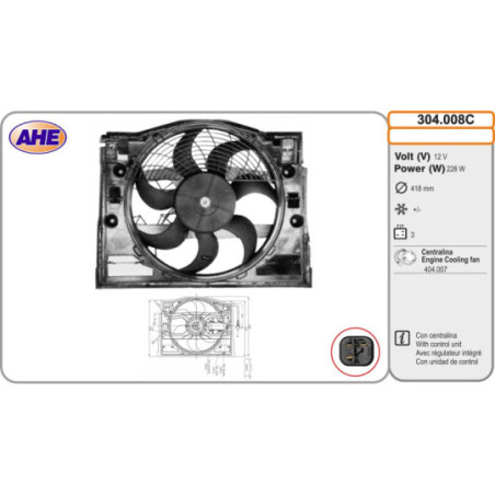 Ventilateur (refroidissement moteur) AHE