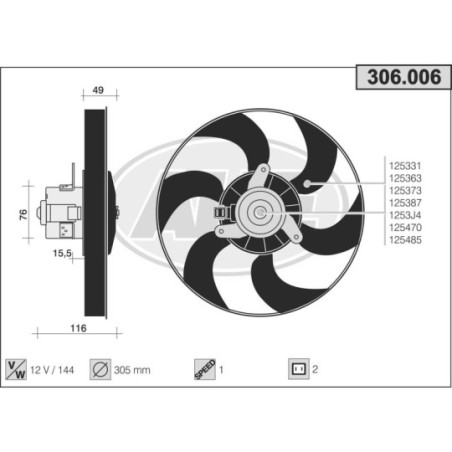 Ventilateur (refroidissement moteur) AHE