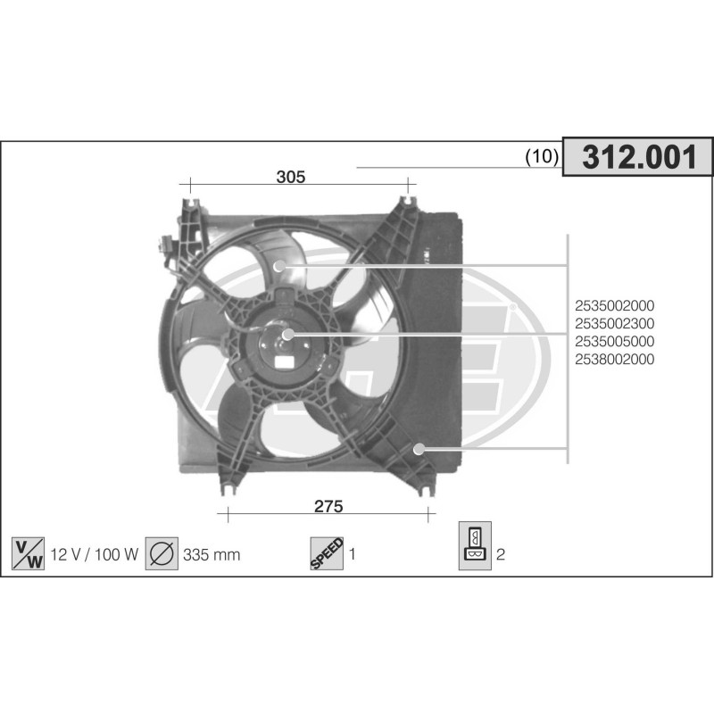 Ventilateur (refroidissement moteur) AHE