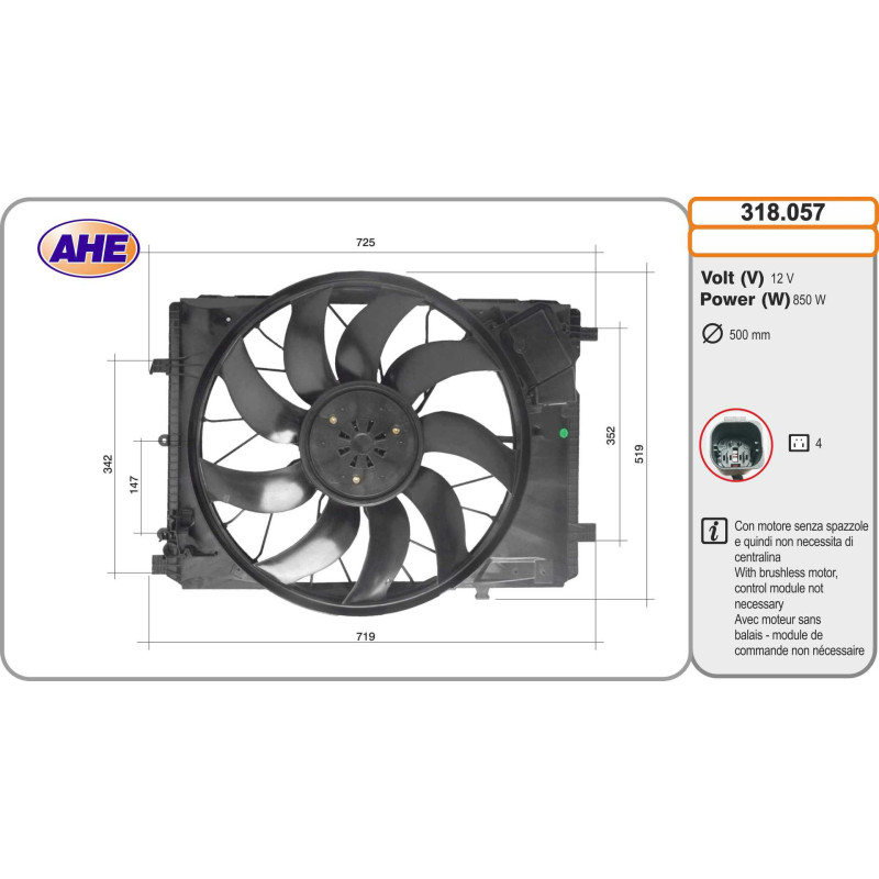Ventilateur (refroidissement moteur) AHE