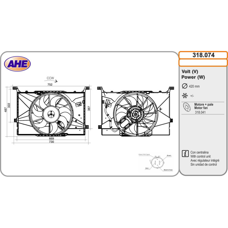 Ventilateur (refroidissement moteur) AHE