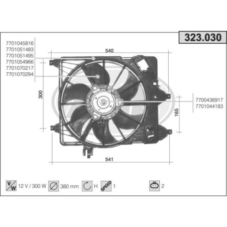 Ventilateur (refroidissement moteur) AHE