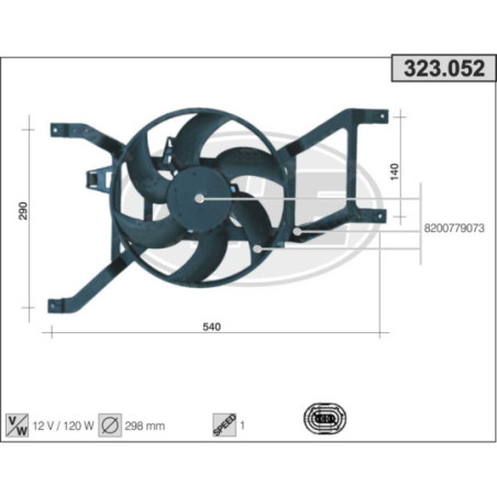 Ventilateur (refroidissement moteur) AHE