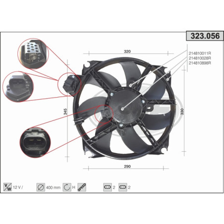 Ventilateur (refroidissement moteur) AHE