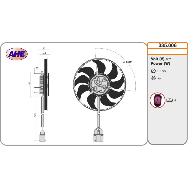Ventilateur (refroidissement moteur) AHE
