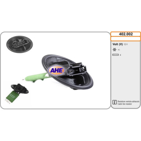 Résistance de série, moteur électrique-ventilateur du radiat AHE