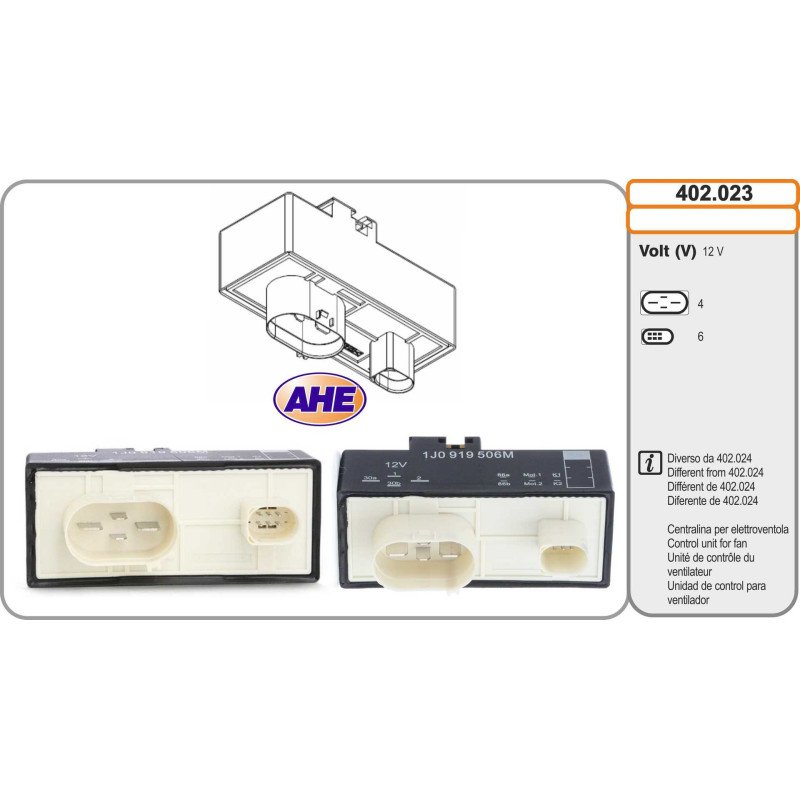 Commande (ventilateur électrique (refroidissement du moteur)) AHE