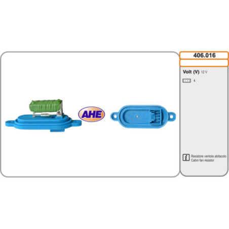 Résistance de série, moteur électrique-ventilateur du radiat AHE