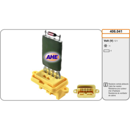 Résistance de série, moteur électrique-ventilateur du radiat AHE