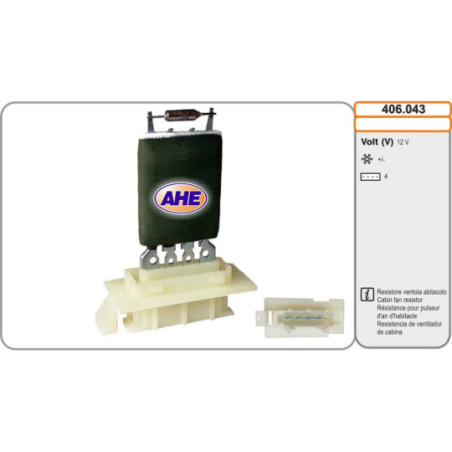 Résistance de série, moteur électrique-ventilateur du radiat AHE
