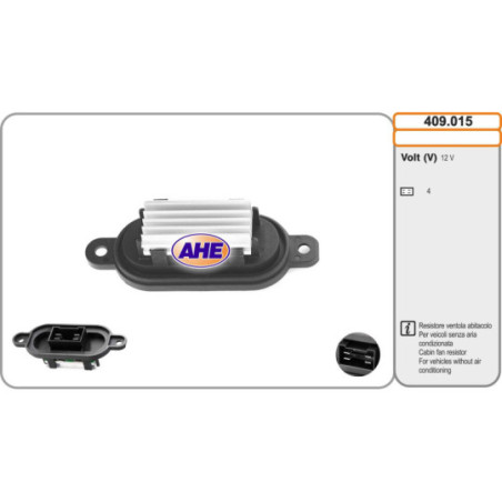 Résistance de série, moteur électrique-ventilateur du radiat AHE