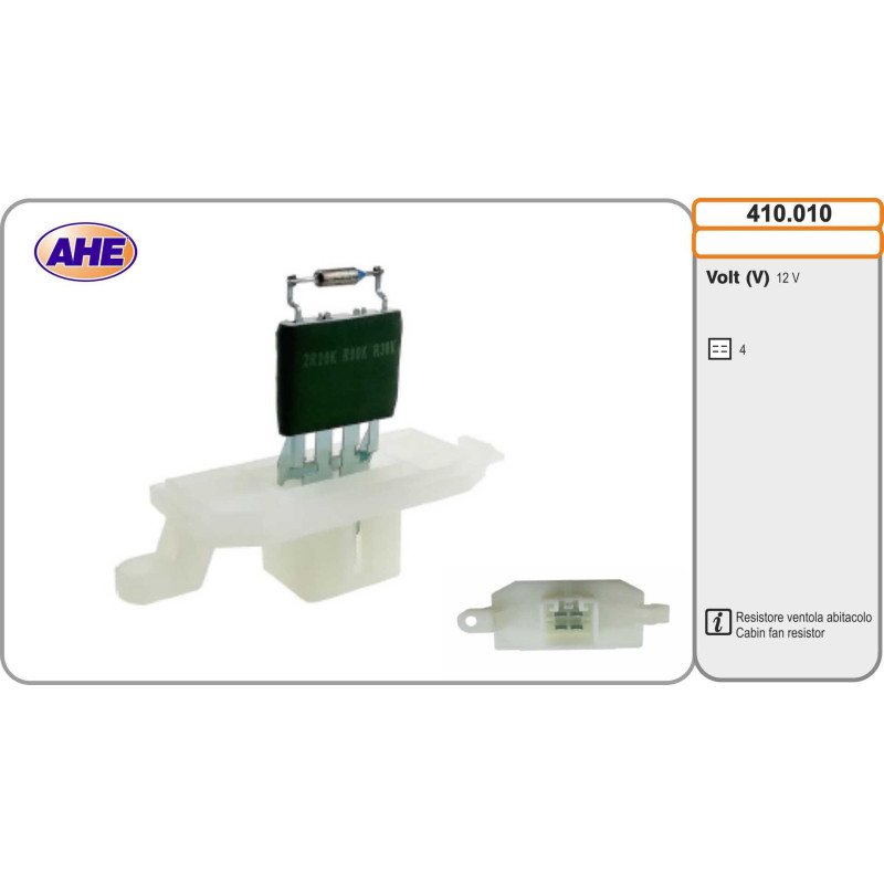 Résistance de série, moteur électrique-ventilateur du radiat AHE