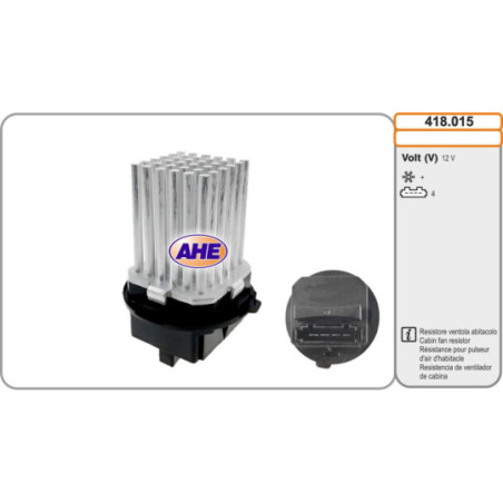 Résistance de série, moteur électrique-ventilateur du radiat AHE