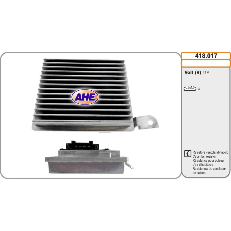 Résistance de série, moteur électrique-ventilateur du radiat AHE