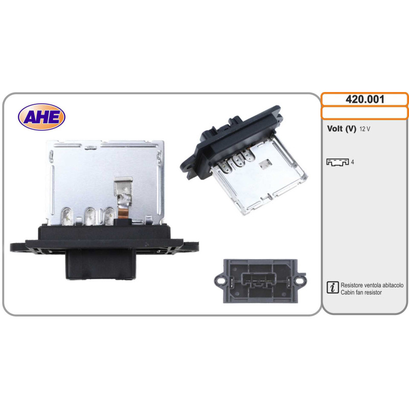 Résistance de série, moteur électrique-ventilateur du radiat AHE