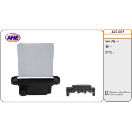 Résistance de série, moteur électrique-ventilateur du radiat AHE