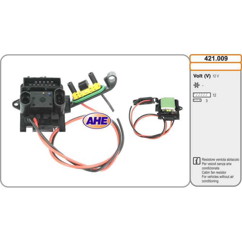Résistance de série, moteur électrique-ventilateur du radiat AHE