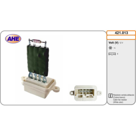 Résistance de série, moteur électrique-ventilateur du radiat AHE