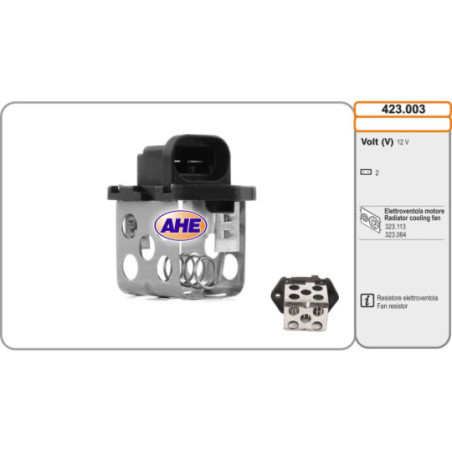 Résistance de série, moteur électrique-ventilateur du radiat AHE