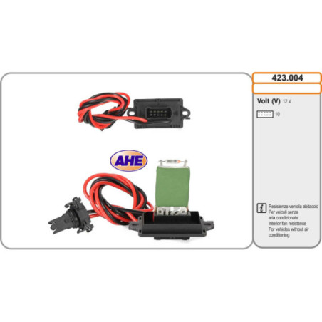 Résistance de série, moteur électrique-ventilateur du radiat AHE