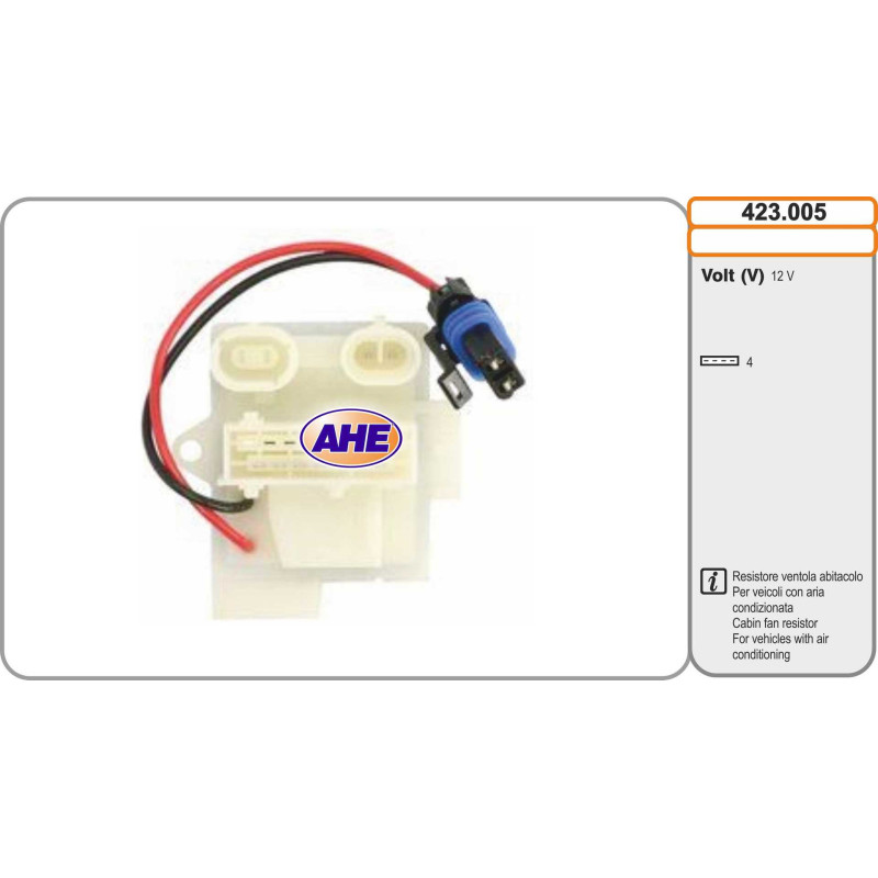 Résistance de série, moteur électrique-ventilateur du radiat AHE