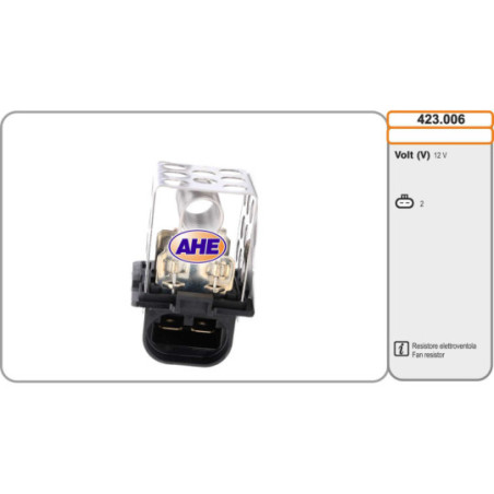 Résistance de série, moteur électrique-ventilateur du radiat AHE
