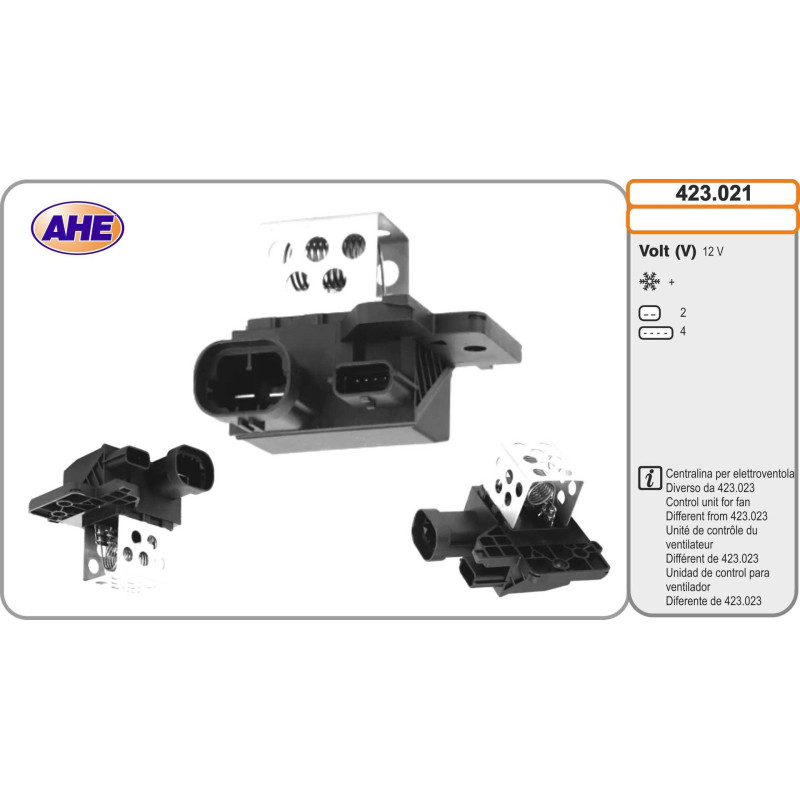 Commande (ventilateur électrique (refroidissement du moteur)) AHE