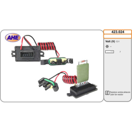 Résistance de série, moteur électrique-ventilateur du radiat AHE