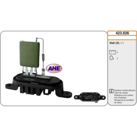 Résistance de série, moteur électrique-ventilateur du radiat AHE