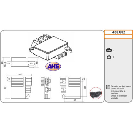 Commande (ventilateur électrique (refroidissement du moteur)) AHE