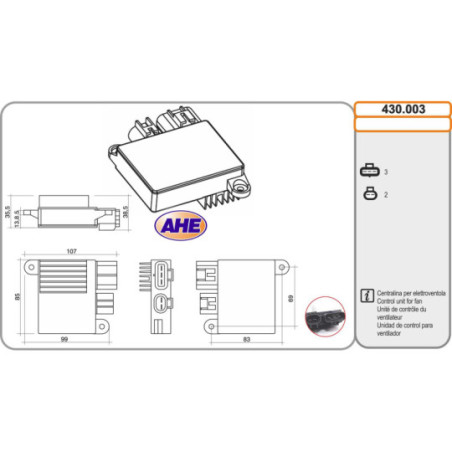 Commande (ventilateur électrique (refroidissement du moteur)) AHE