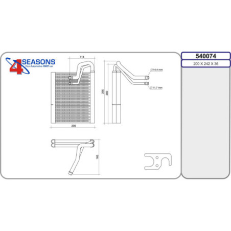 Evaporateur de climatisation AHE