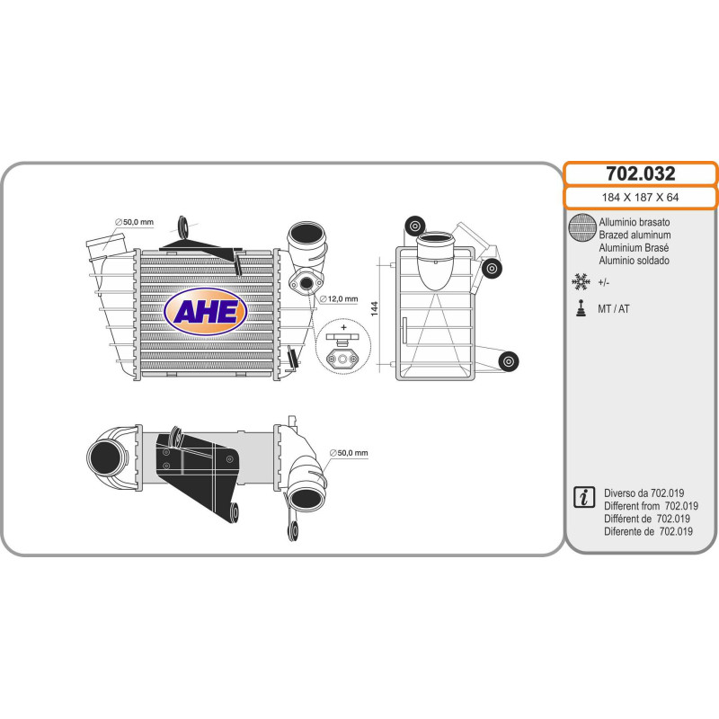 Intercooler (échangeur d'air) AHE