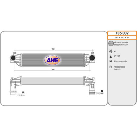 Intercooler (échangeur d'air) AHE