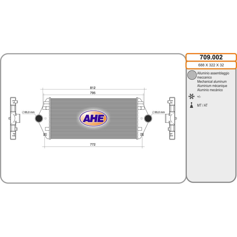 Intercooler (échangeur d'air) AHE