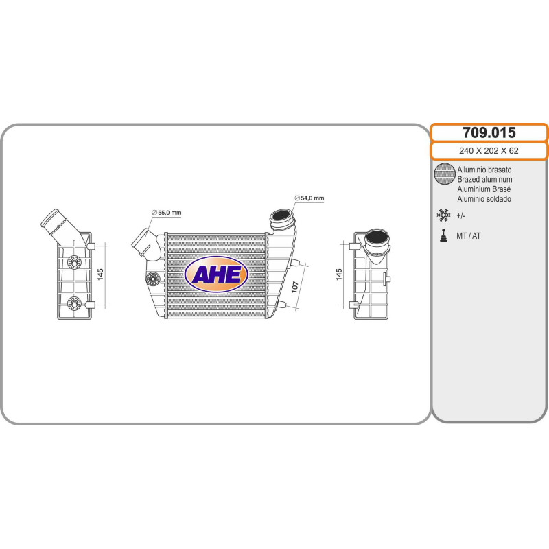 Intercooler (échangeur d'air) AHE