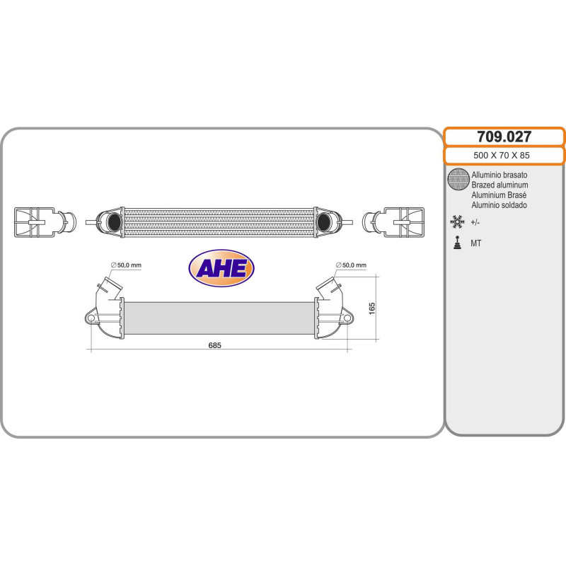 Intercooler (échangeur d'air) AHE