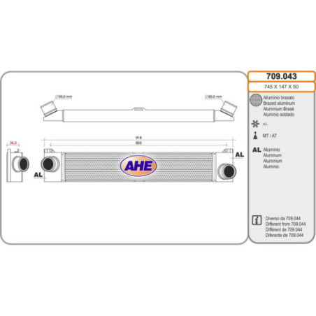 Intercooler (échangeur d'air) AHE