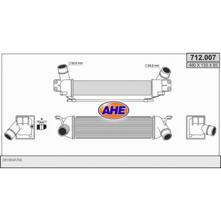 Intercooler (échangeur d'air) AHE