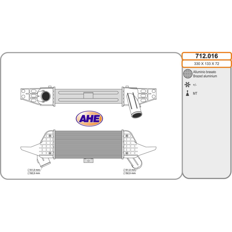 Intercooler (échangeur d'air) AHE