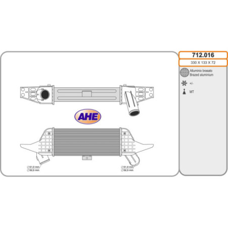 Intercooler (échangeur d'air) AHE