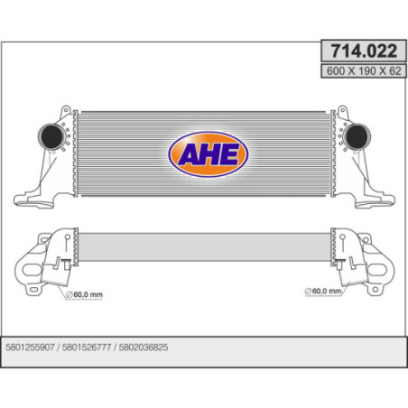 Intercooler (échangeur d'air) AHE