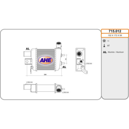 Intercooler (échangeur d'air) AHE
