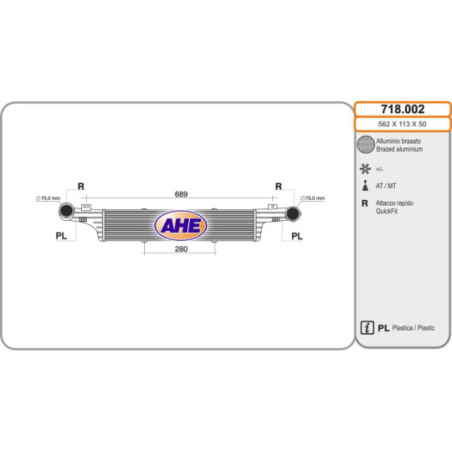 Intercooler (échangeur d'air) AHE